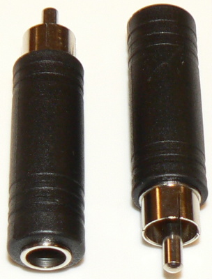 Adapter jack 6,3 cinch plastový