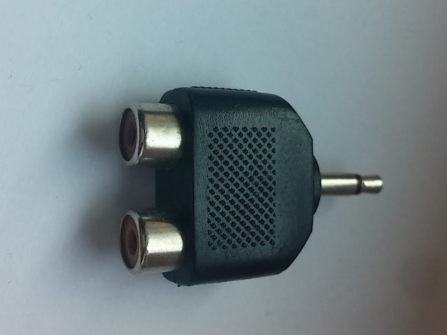 ACC Adapter 2x cinch - jack 3,5 mono plastový