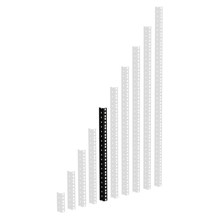 Adam Hall Heavy duty Rack Strip black 10 U