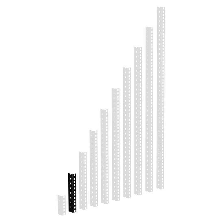 Adam Hall Heavy duty Rack Strip black 4 U