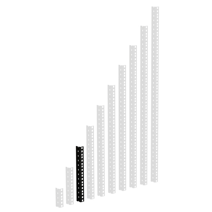 Adam Hall Heavy duty Rack Strip black 6 U