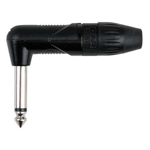 DAP AUDIO  6,3mm Right-angle Jack X-type Mono black, black endcap