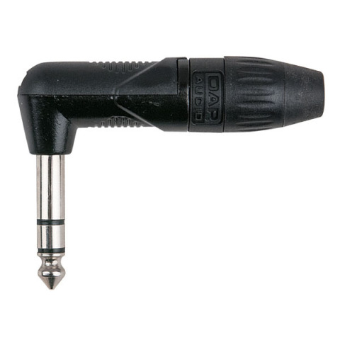 DAP AUDIO  6,3mm Right-angle Jack X-type Stereo black, black endcap