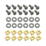 Adam Hall 5924 M12 AH - Bag of 12 M6 x 12 mm screw with cage nut and washer