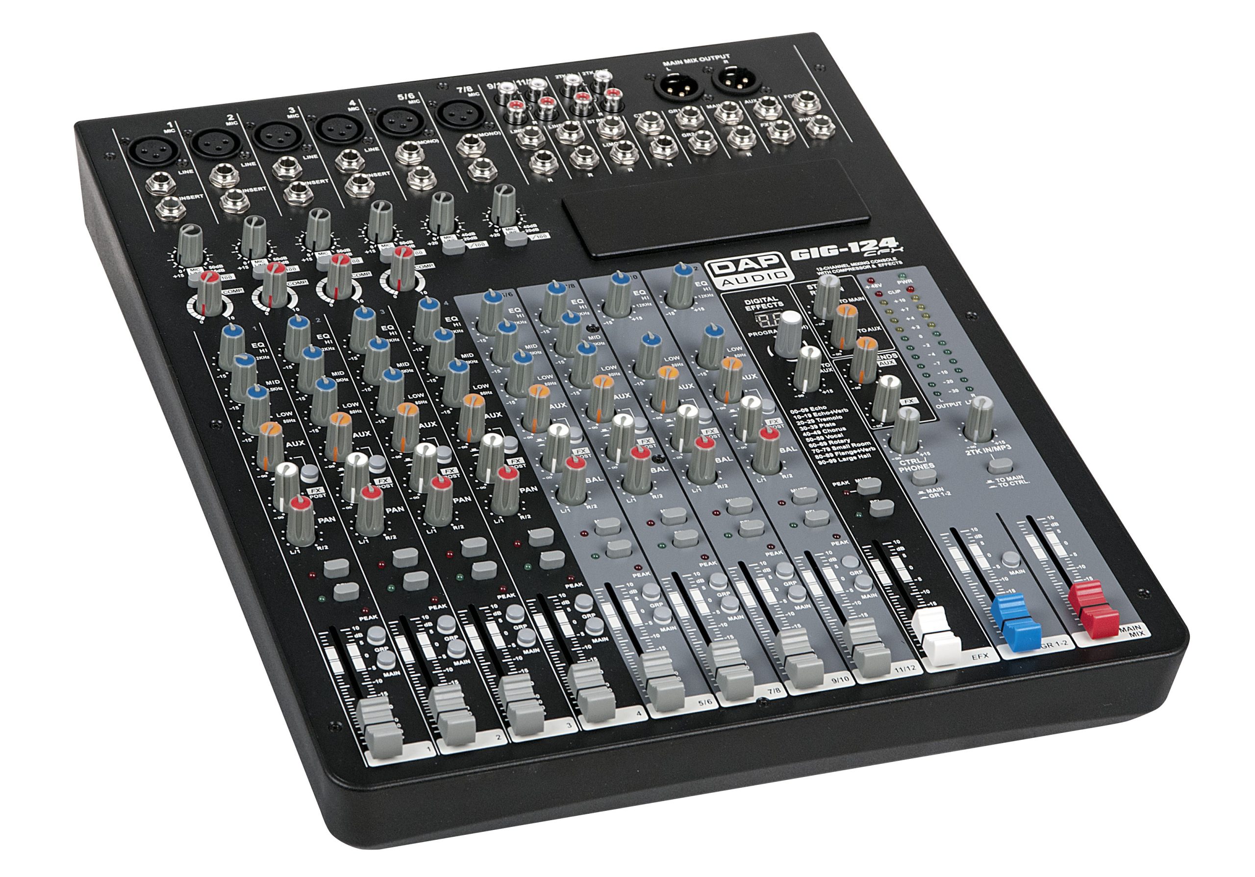 DAP Audio Gig-124CFX 12 Channel Mixer with compressors and DSP