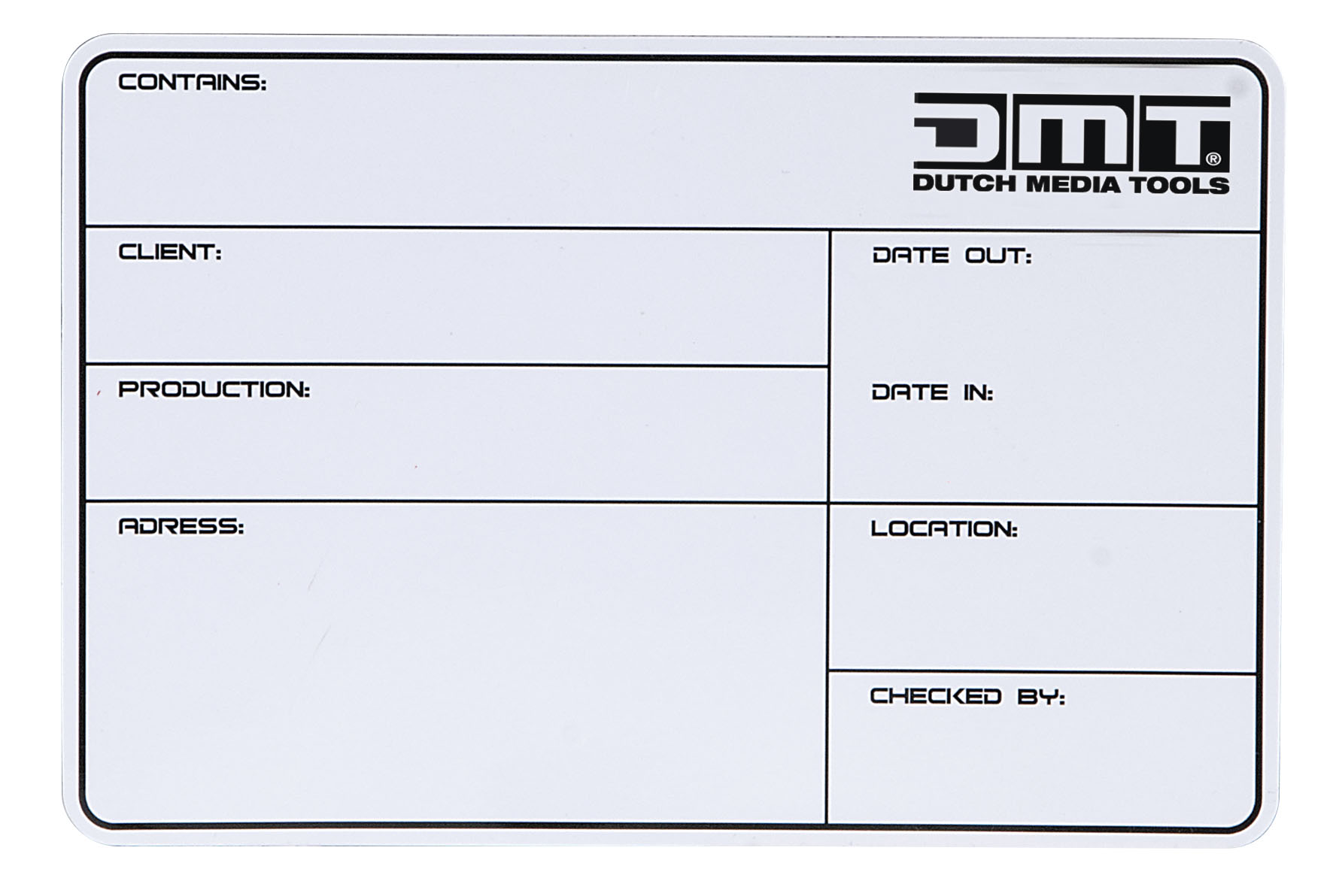 DAP Audio Flightcase Label DMT