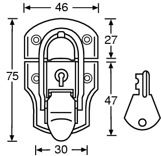 Adam Hall Medium Lock Drawbolt