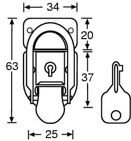 Adam Hall Light Drawbolt L
