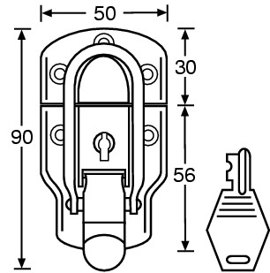 Adam Hall Locking Drawbolt