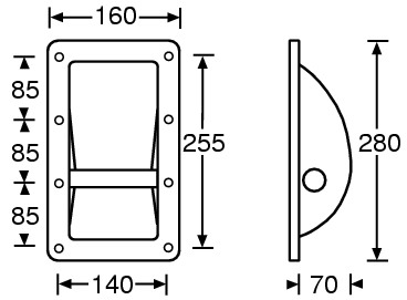 Adam Hall Steel Bar Handle L