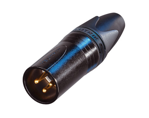 NEUTRIK XLR NC3MXX 3pin male black, gold pin