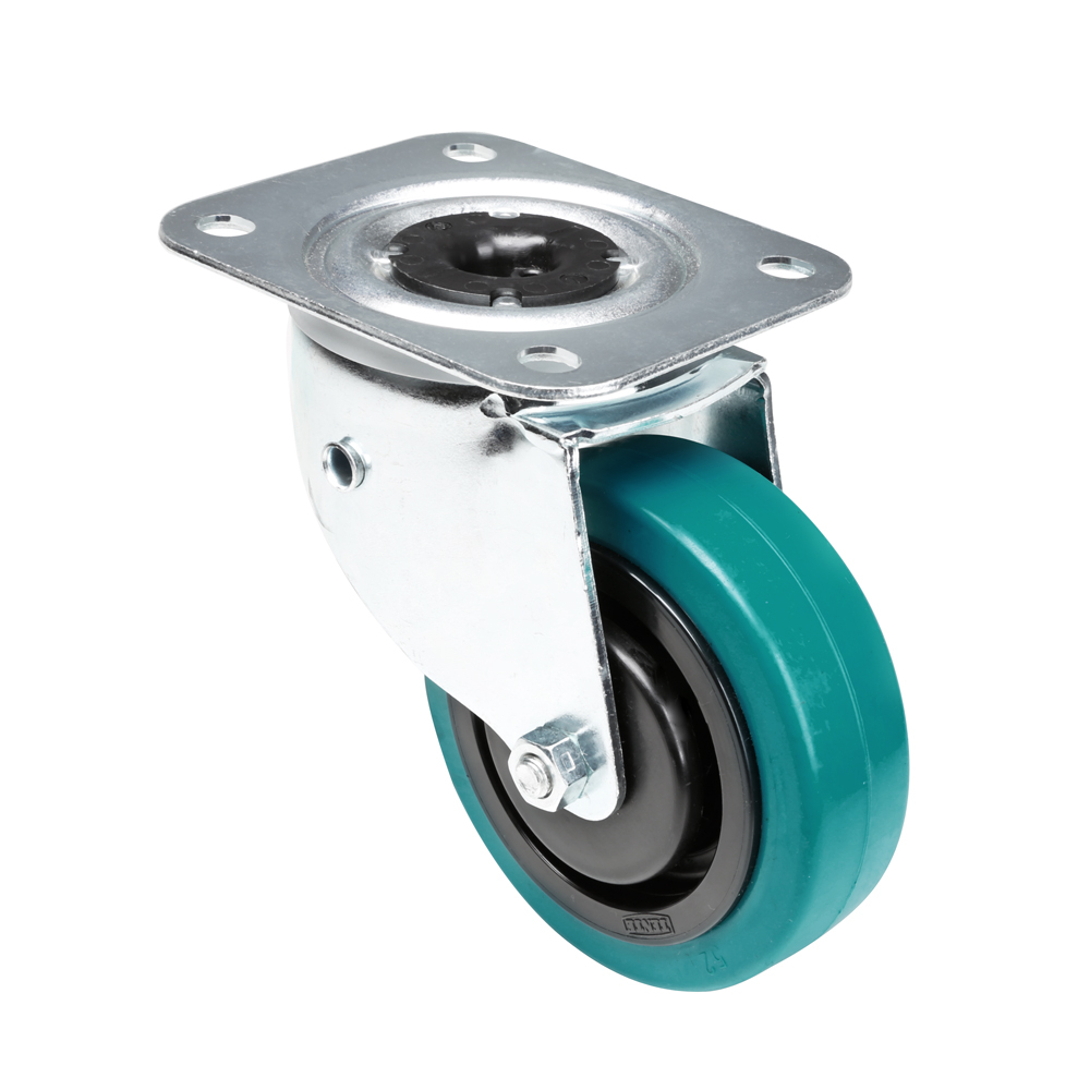 Adam Hall Swivel Castor 100 mm with petrol wheel and directional self-setting feature