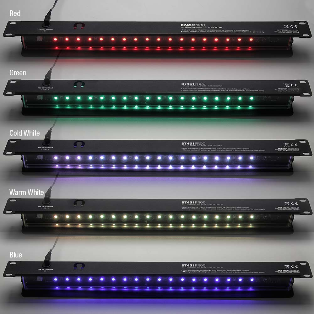 Adam Hall 19" LED Array Rack Light 1 U multicolor