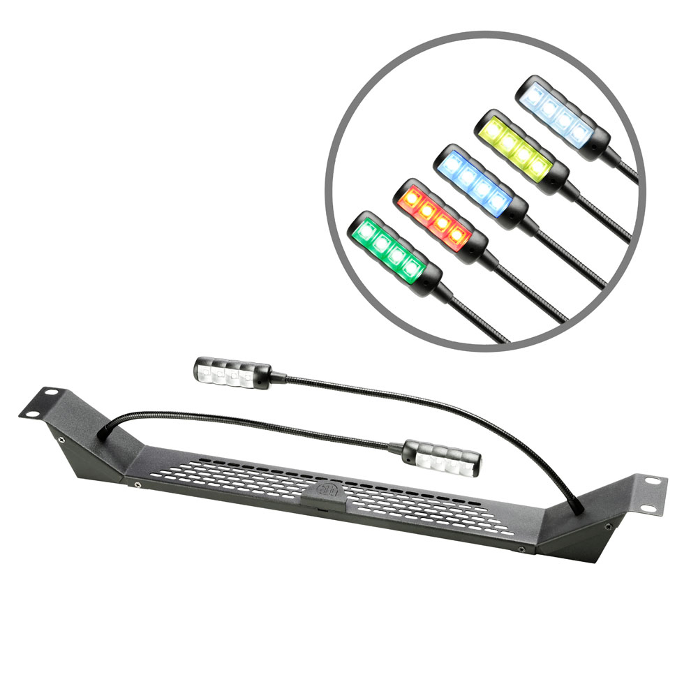 Adam Hall Dual Gooseneck RGB and White COB LED Rack Light