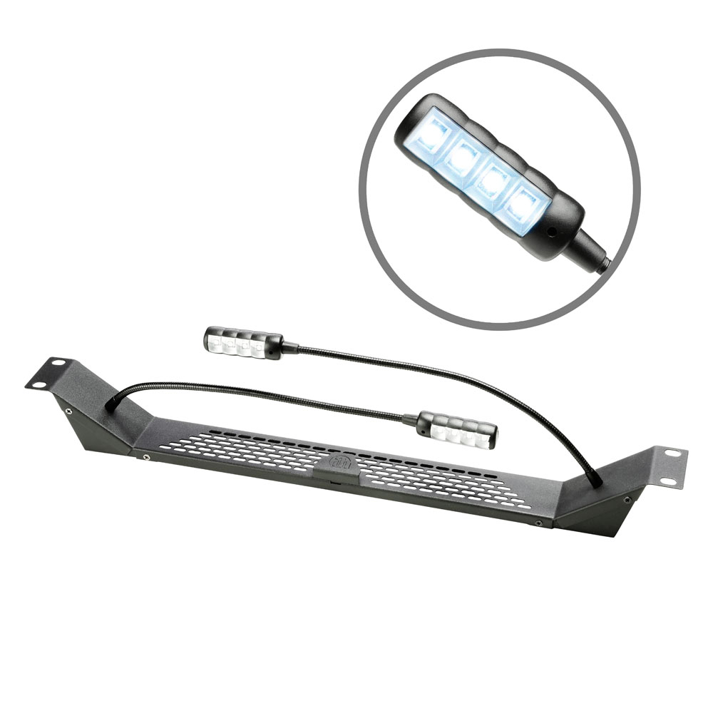 Adam Hall Dual Gooseneck Cold White COB LED Rack Light