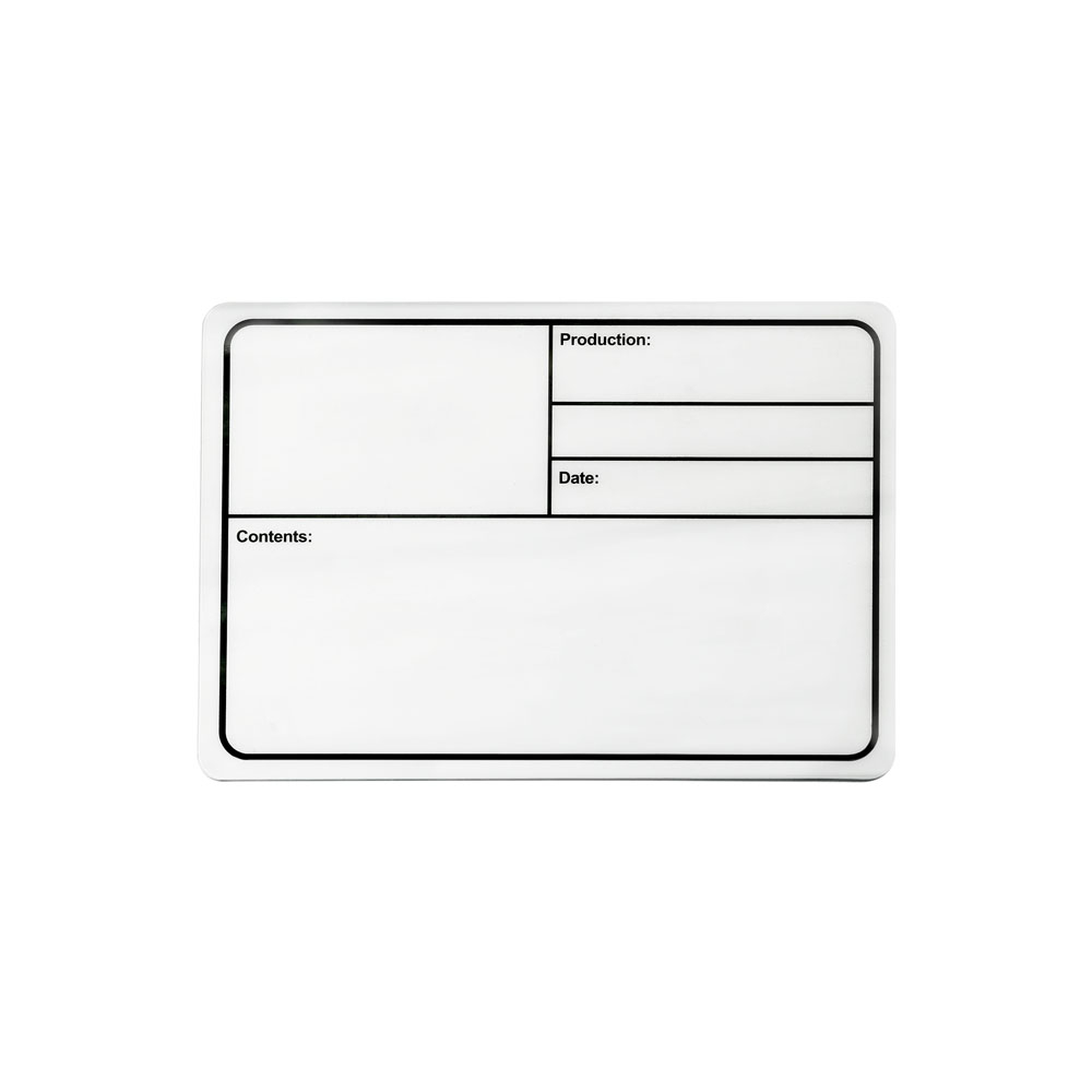 Adam Hall Tour Label plastic white magnetic 177x127mm
