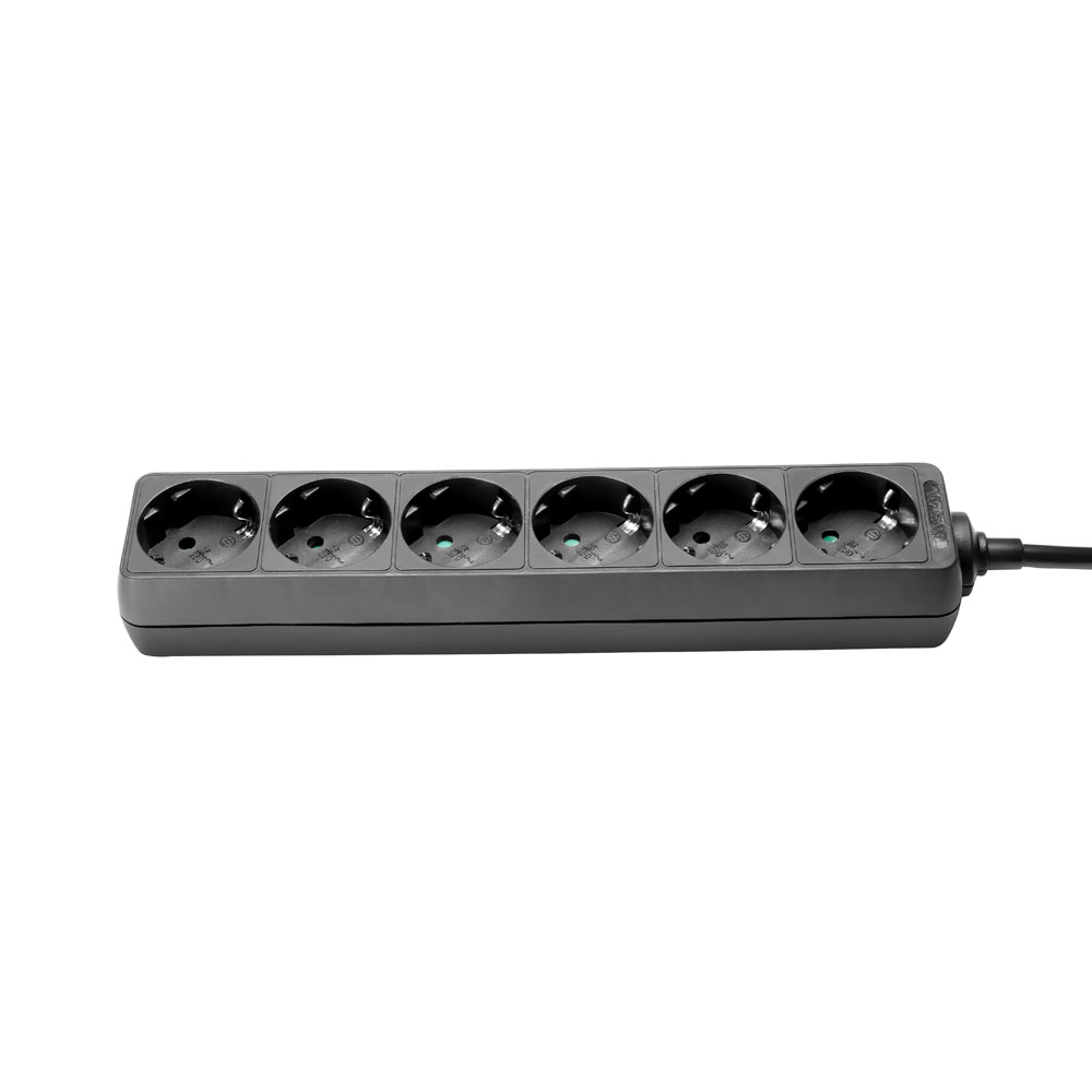 Adam Hall 6-Outlet Power Strip 3m cable length